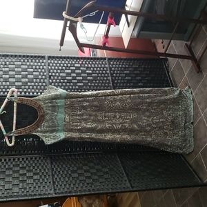 EUC RICKIS SIZE XXL BEJEWELED MAXI DRESS WITH THICK STRAPS  FULLY LINED